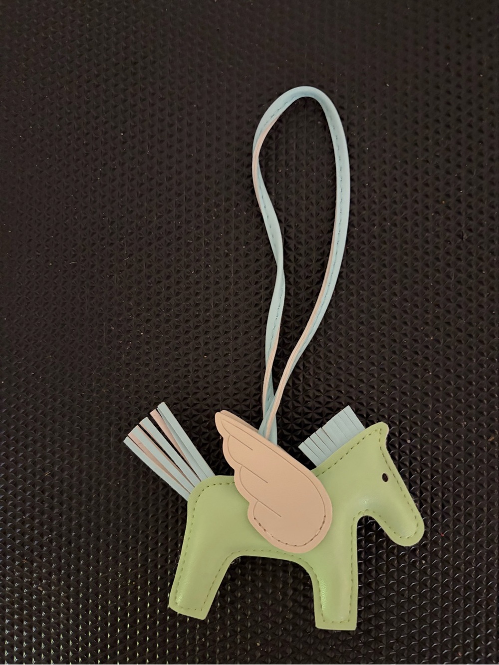 Pastel Green and pink Winged Horse Bag Charm